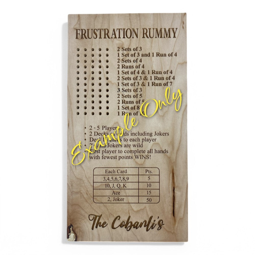 Frustration Rummy Game (2-5 Players) – Classic & Customizable Versions