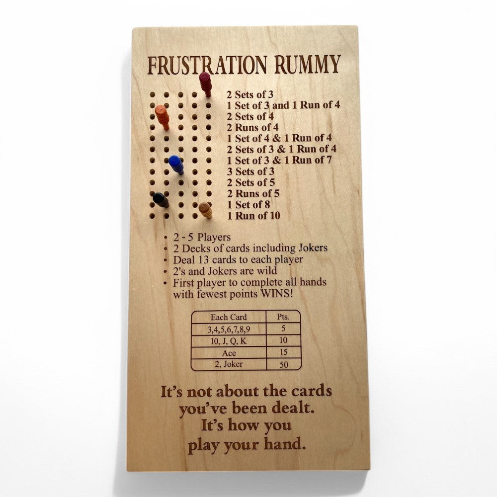 Frustration Rummy Game (2-5 Players) – Classic & Customizable Versions