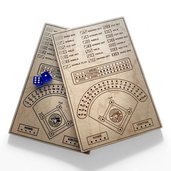 Dice Baseball – Handcrafted Wooden Game (Black or Natural Finish)