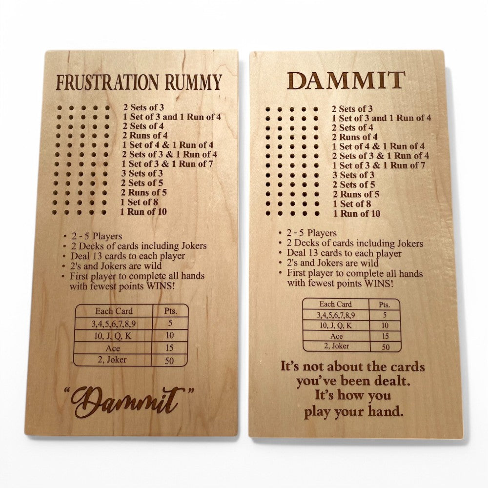 Dammit (Frustration Rummy 2-5 Players) – Two Title Options Available!
