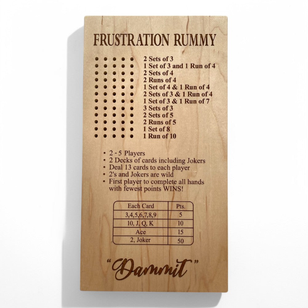 Dammit (Frustration Rummy 2-5 Players) – Two Title Options Available!