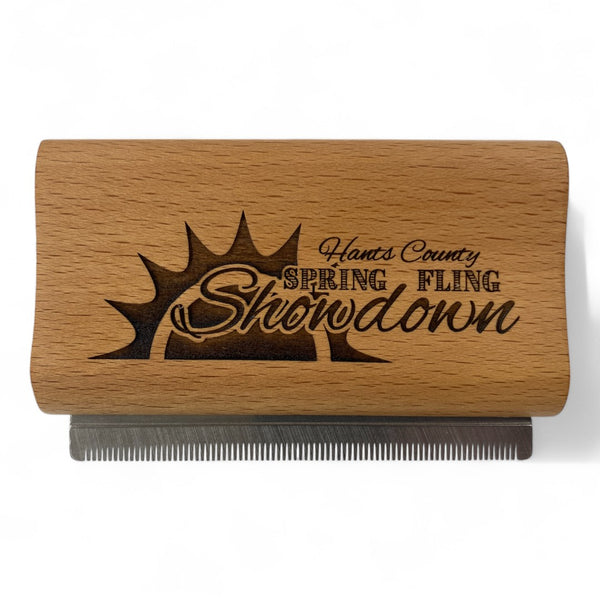 Stainless Steel Detangling & Shedding Brush with Wooden Handle | CustomCuts