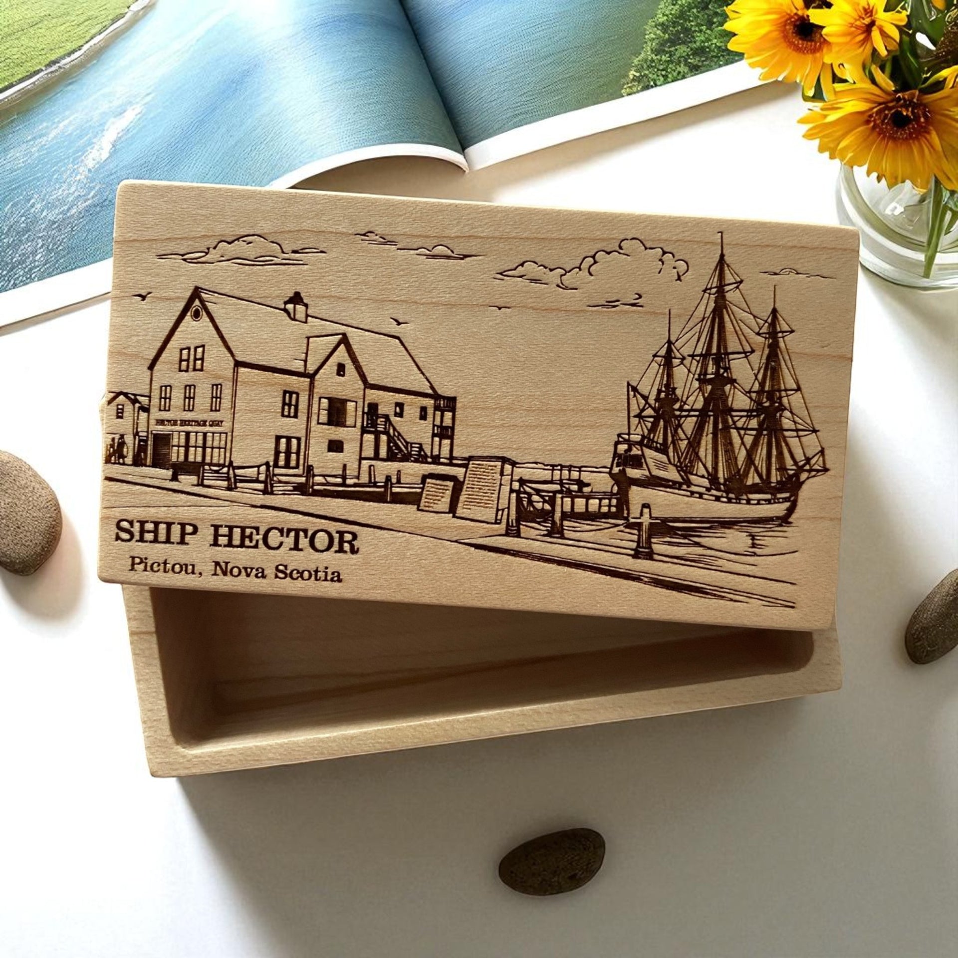 Engraved Wooden Memory Box – Canadian Landmark Collection