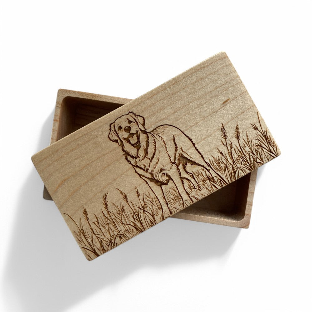 Memory Box Long Small Wooden Memory Box – Handcrafted Travel Keepsake – Custom Cuts