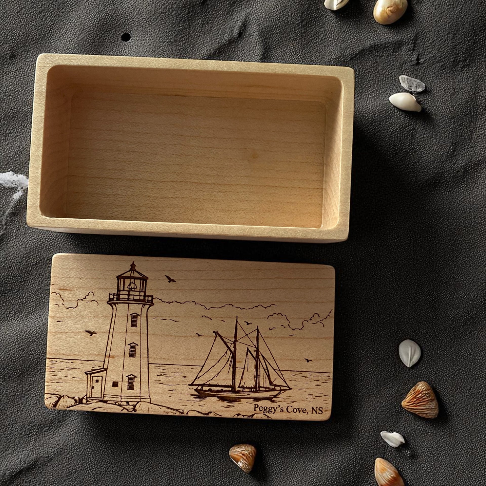 Engraved Wooden Memory Box – Canadian Landmark Collection