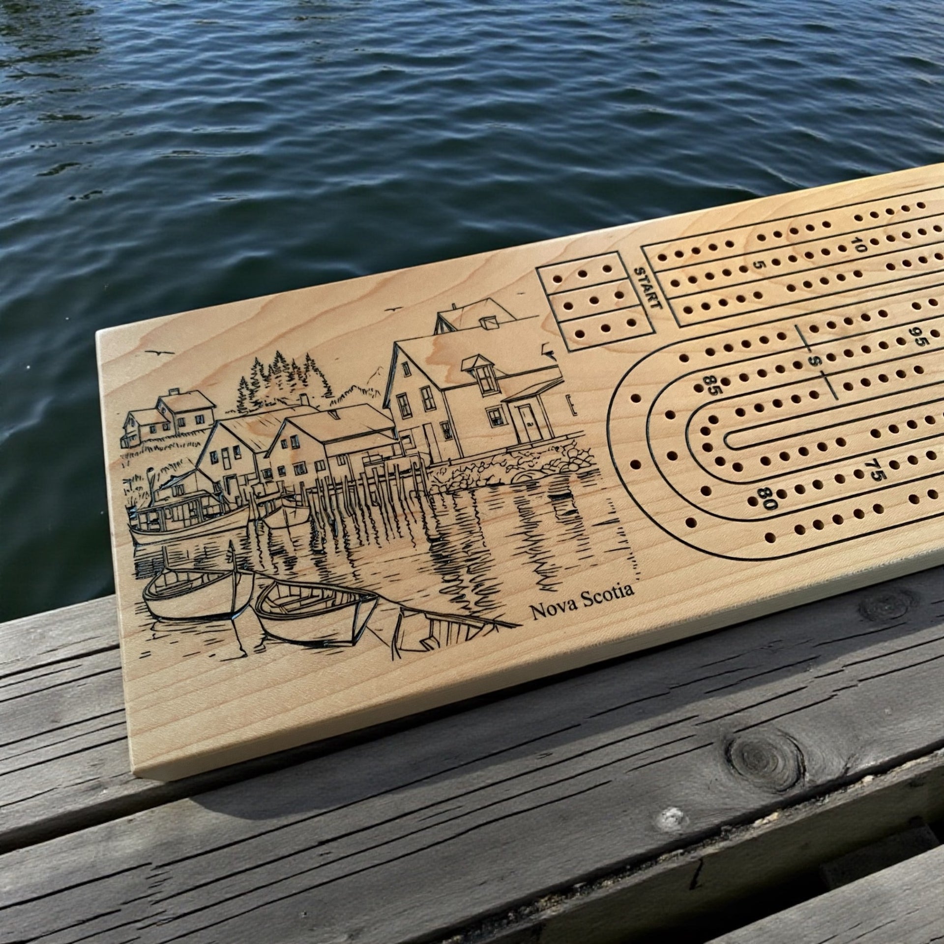 Nova Scotia & Peggy’s Cove Cribbage Boards – Handcrafted & Ready to Ship! 🎲✨