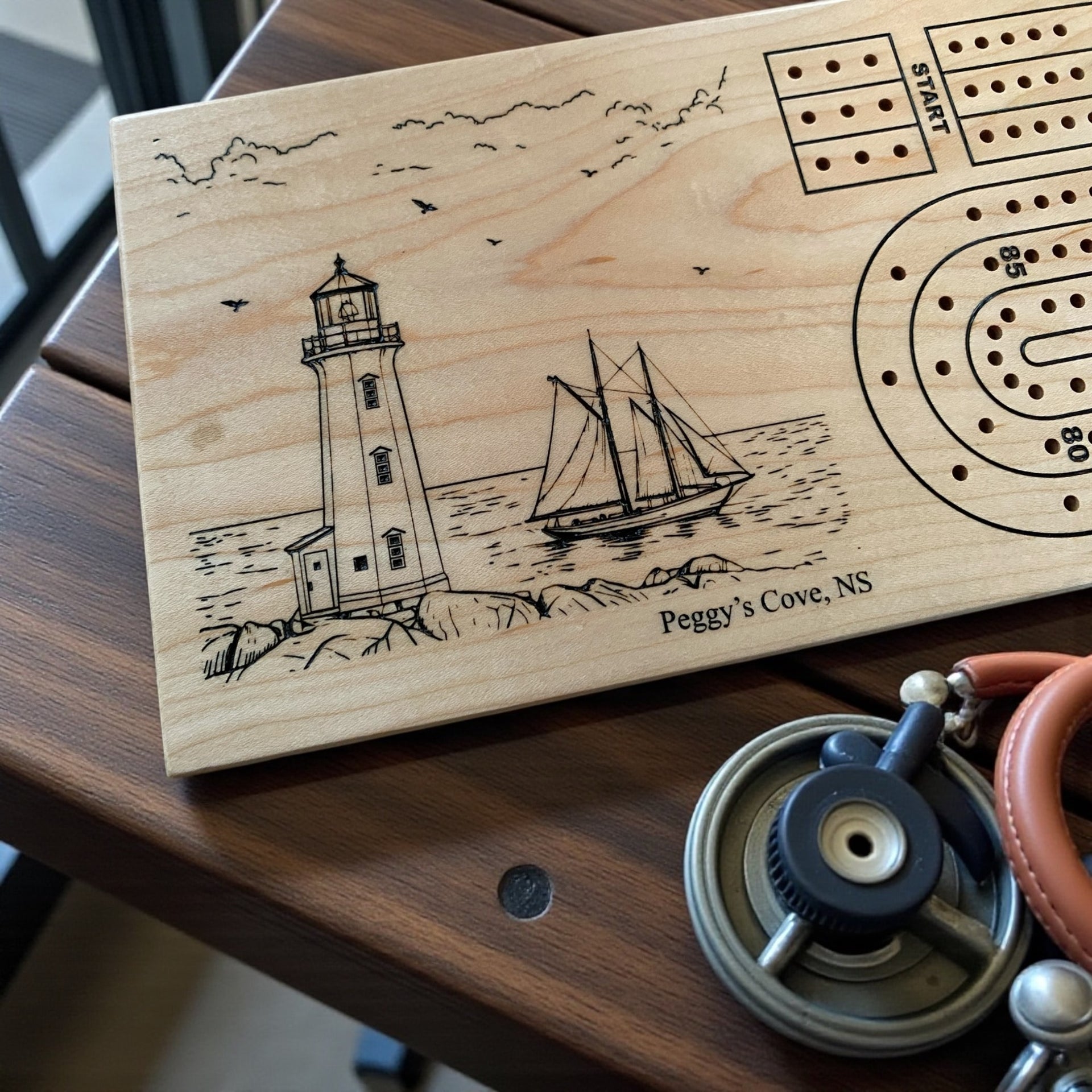 Nova Scotia & Peggy’s Cove Cribbage Boards – Handcrafted & Ready to Ship! 🎲✨