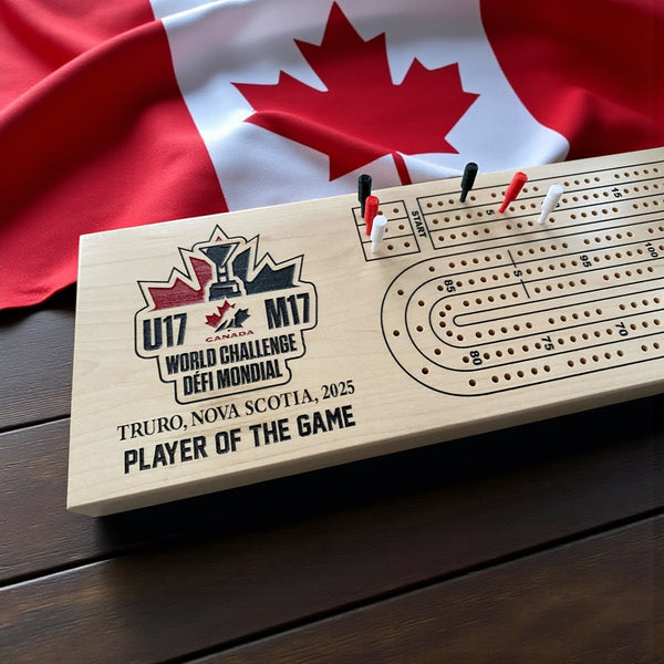 Custom Cribbage Board – Personalized Engraving, Hand-Painted or Natural 🎲✨