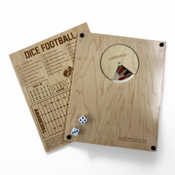 Dice Football – Handcrafted Wooden Board Game with Built-in Storage 🏈🎲