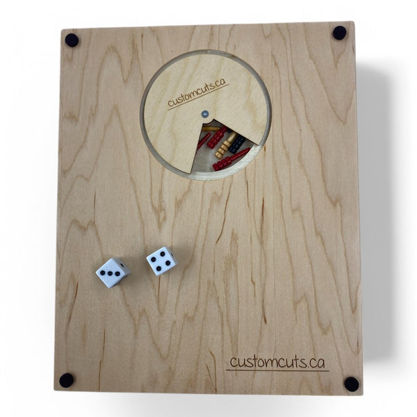 Dice Football – Handcrafted Wooden Board Game with Built-in Storage 🏈🎲